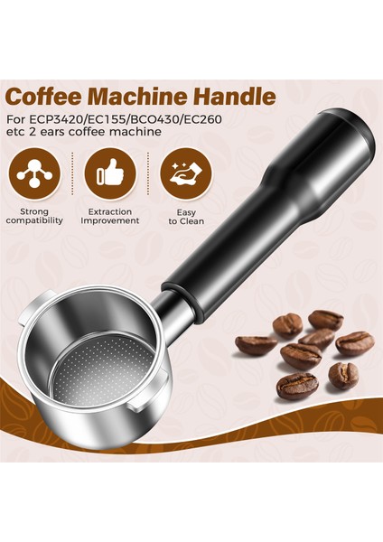 Delonghi ECP3420 EC155 BCO430 EC260 Için 51MM Portafilter, 51MM Dipsiz Portafilter 2 Kulak Yedek Parçalar (Yurt Dışından) fırsatları