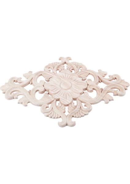 5x Çok Ahşap Oyma Uzun Onlay Aplike Boyasız Çiçek Duvarlar Dolapları Kapı Dekor Tipi: 21X15CM (Yurt Dışından)