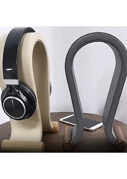 U Şekli Deri Kulaklık Tutucu Masa Üstü Desteği Kulaklık Ekran Standı Pc Oyun Kulakiçi Raf Askısı, Kremsi-Beyaz (Yurt Dışından) modelleri