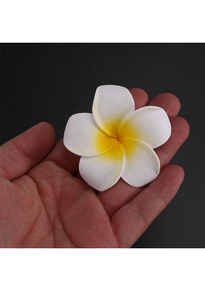 300 Adet Beyaz Köpük Hawaiian Frangipani Yapay Plumeria Çiçek Yaprakları Kap Saç Şapka Çelenk Dıy Düğün Dekorasyon 5 cm (Yurt Dışından)