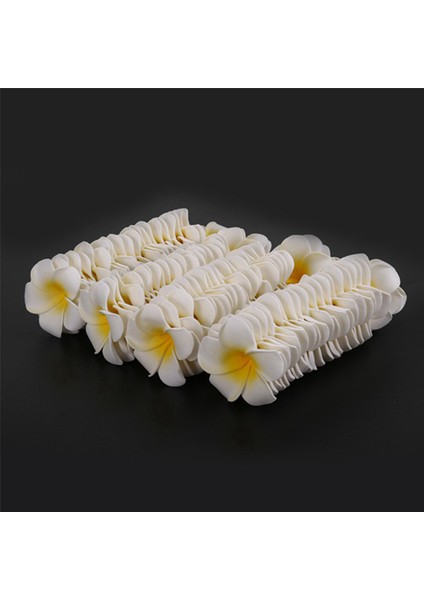300 Adet Beyaz Köpük Hawaiian Frangipani Yapay Plumeria Çiçek Yaprakları Kap Saç Şapka Çelenk Dıy Düğün Dekorasyon 5 cm (Yurt Dışından)