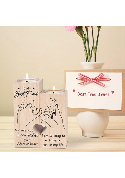 Kadınlar Için Çift Taraflı Baskı Arkadaşlar Için Hediyeler Dostluk Hediyeleri Şamdanlar Doğum Günü Hediyeleri Ahşap Mood Mumluk (Yurt Dışından) indirimleri