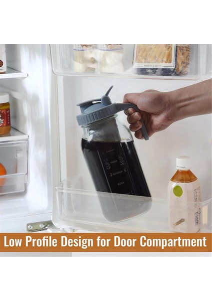 Soğuk Demleme Kahve Makinesi Mason Kavanoz 64 Oz, Dayanıklı Kalın Cam Soğuk Demleme Sürahi Saplı Kapaklı Bacalı Kapak (Yurt Dışından) indirimleri