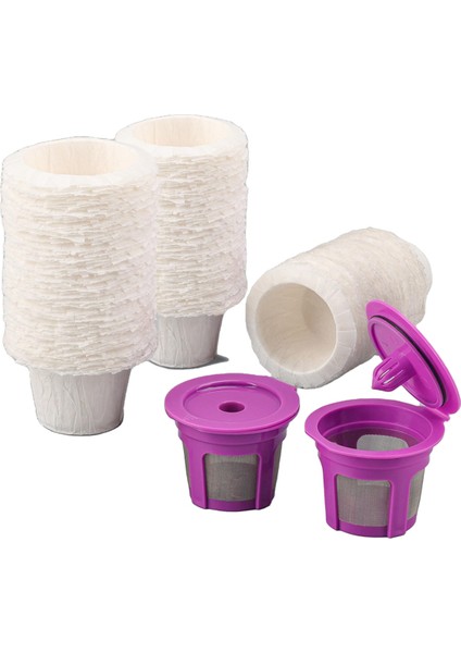 Tek Kullanımlık Kahve Kağıt Filtresi 300 Sayım ile 2 Paket Yeniden Kullanılabilir K Fincan Kahve Kapsülleri Keurig Kahve Makinesi 2.0 ve 1.0 Için (Yurt Dışından)