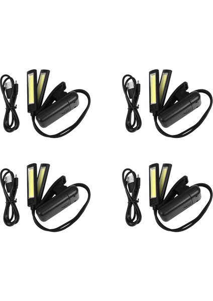 LED Lambada 4x Müzik Standı Işık Klipsi - Titreşim Yok, Tamamen Ayarlanabilir, 6 Parlaklık Seviyesi - Ayrıca Kitap Okumak Için (Yurt Dışından)