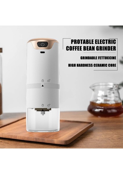 Kahve Değirmeni Elektrikli Espresso Kahve Çekirdeği Öğütücü Paslanmaz Çelik Otomatik Taşınabilir Şarj Edilebilir Kahve Değirmeni-Beyaz (Yurt Dışından) indirimleri