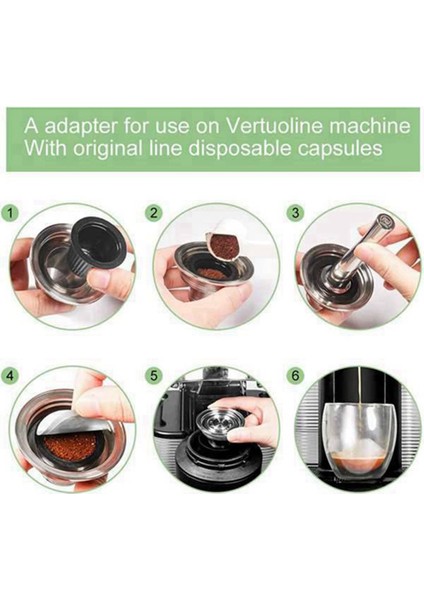 Nespresso Kapsülleri Için Kahve Kapsülü Adaptörü Vertuoline Kapsülleri Nespresso Espresso Için Tek Kullanımlık Kahve Kapsülleri (Yurt Dışından)