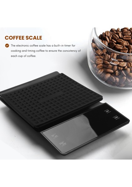 Zamanlayıcılı Kahve Terazisi 3kg/0.1g Arkadan Aydınlatmalı LCD Ekranlı Yüksek Hassasiyetli Damla Espresso Terazisi (Yurt Dışından) fırsatları
