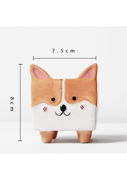 Sevimli Hayvan Corgi-Seramik Etli Ekici, Kaktüs Saksı Saksı Bitki Saksısı (Yurt Dışından) fırsatları