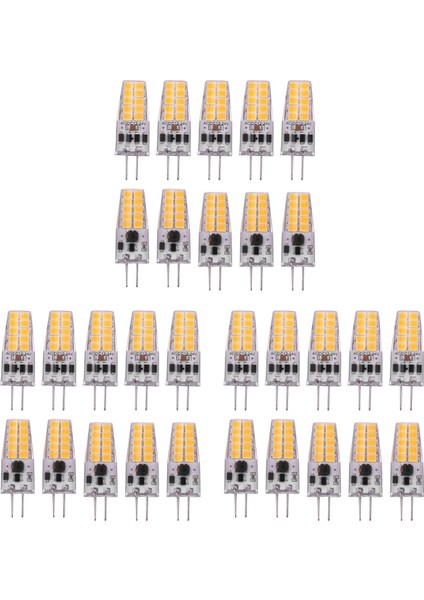 30PCS G4 LED Ampul AC/DC12V-24V 3W LED G4 Işık 20LED 360 Işın Açısı Işık 2835SMD 30W Halojen Lambayı Değiştirin, Sıcak Beyaz (Yurt Dışından)