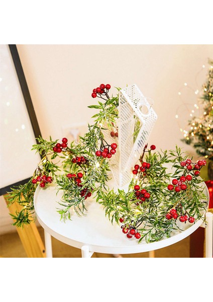 2 Adet 2 Metre 20 LED Dize Işık Açık Noel Çam Yaprakları Berry Işık LED Bakır Tel Peri Çelenk Veranda Lambası (Yurt Dışından) indirimleri