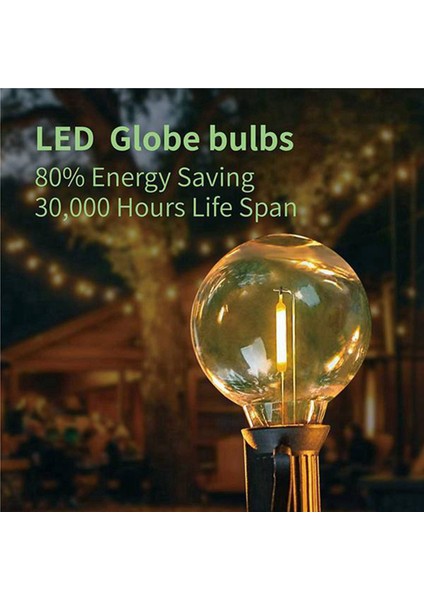 18 Adet G40 LED Yedek Ampuller, E12 Vida Tabanı Kırılmaz LED Güneş Işıkları Için Küre Ampuller Sıcak Beyaz (Yurt Dışından) fırsatları