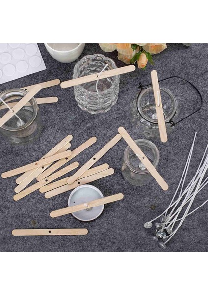 Mum Yapımı Kiti, Ahşap Mum Fitil Tutucular, Mum Fitili Etiket, Mum Fitilleri Mum Dıy Craft Için Mum Merkezleme Aracı (Yurt Dışından) fırsatları