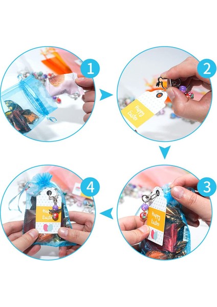 24 Adet Yaratıcı Paskalya Süslemeleri Tavşan Şekli Koruyucu Melek Anahtarlık Bebek Vaftiz Vaftiz Konuk Hediye Parti Dıy El Yapımı (Yurt Dışından) fırsatları