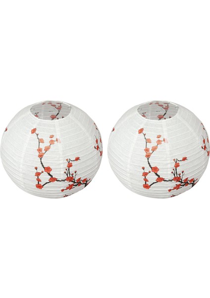 2x 30 cm Abajur Kağıt Fener Oryantal Tarzı Işık Dekorasyon Erik Çiçeği (Yurt Dışından)