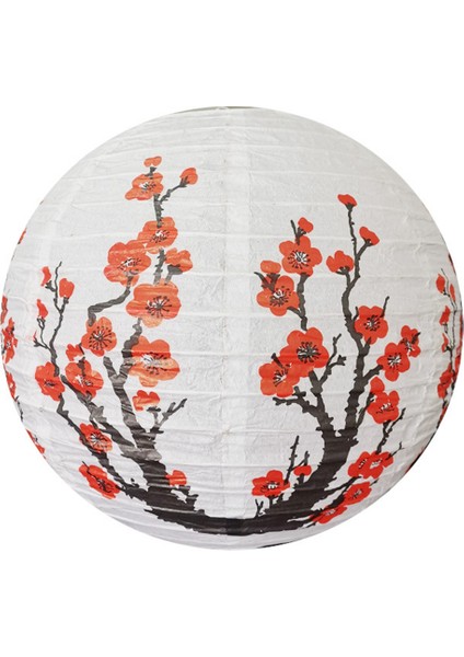 12 Inç Kiraz Çiçeği Japon/çin Kağıt Fenerler (10'lu Set, Kırmızı Sakura) (Yurt Dışından)