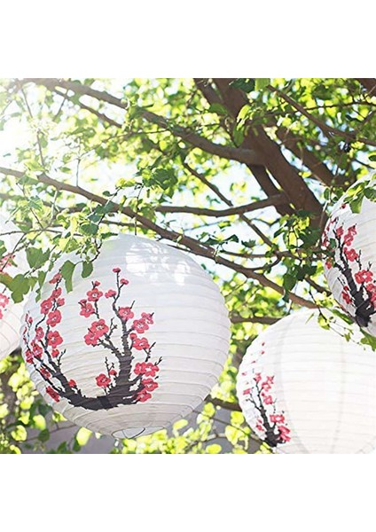 12 Inç Kiraz Çiçeği Japon/çin Kağıt Fenerler (10'lu Set, Kırmızı Sakura) (Yurt Dışından) modelleri