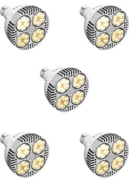 5x E27 Bitki Lamba Işığı Ampul 35 W LED Bitki Kapalı Bahçe Sera Için Işık Tam Spektrum Sıcak Beyaz Işık Büyütün (Yurt Dışından)