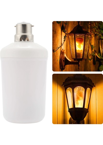 LED Alev Efektli Ampul E27, Dekoratif Gerçekçi Yangın Yerçekimi Ampul, Festival Dekorasyon Lambası, Beyaz A (Yurt Dışından)