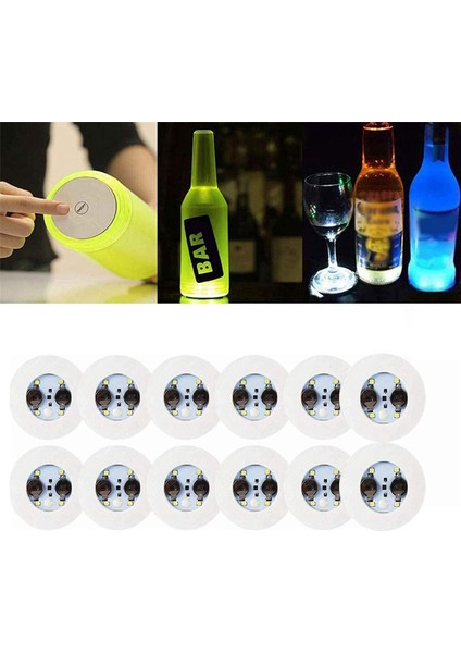 LED Coaster, 24 Paket Light Up Bardak, LED Şişe Işıkları, Flaş Light Up Cup Için LED Etiket Coaster Diskleri Yanar (Yurt Dışından) fiyatları