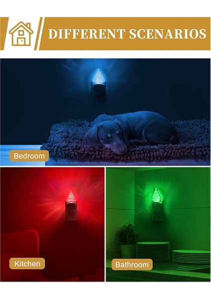 2 Adet Noel Ağacı Gece Lambası, Renk Değiştiren Çocuklar Gece Lambası, Alacakaranlık-Şafak Sensörü, Gökkuşağı LED Gece Lambası, Abd Tak (Yurt Dışından) indirimleri