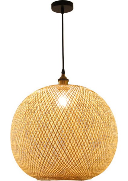 Dokuma Bambu Kolye Işık Yaratıcı Avize Rattan Oturma Odası Bar Için Retro Dokuma Kolye Işık (Yurt Dışından)