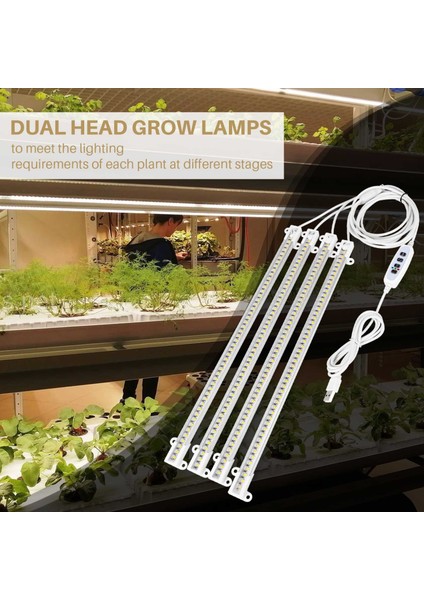 LED Bitki Büyütme Işık Şeritleri, Otomatik Açma / Kapama 3/9/12H Zamanlayıcılı Iç Mekan Bitkileri Için Tam Spektrumlu Büyütme Işıkları, 192 LED (Yurt Dışından) fiyatları