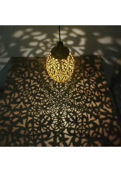 3x Güneş Enerjili LED Fas Asılı Fener Retro Fas Desen Projeksiyon Lambası Bahçe Dekor Peri Işık Kiti (Yurt Dışından) indirimleri