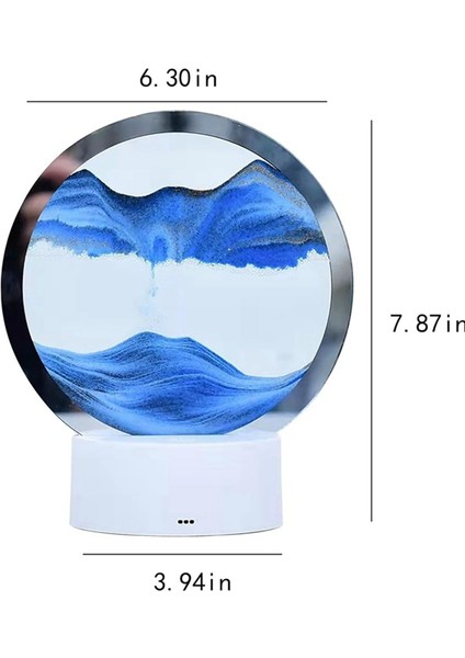 3D Akan Kum Boyama USB Masa Lambası, Mobil Kum Saati Derin Deniz Kum Manzarası Kum Boyama Gece Lambası, Altın (Yurt Dışından)