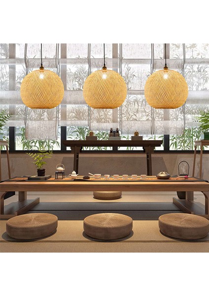 2x Dokuma Bambu Kolye Işık Yaratıcı Avize Rattan Oturma Odası Bar Için Retro Dokuma Kolye Işık (Yurt Dışından) indirimleri