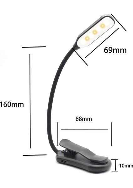Şarj Edilebilir Kitap Işığı Mini 7 LED Okuma Işığı 3 Seviyeli Sıcak Soğuk Beyaz Esnek Kolay Takılabilen Lamba Okuma Gece Okuma Lambası (Yurt Dışından) fiyatları
