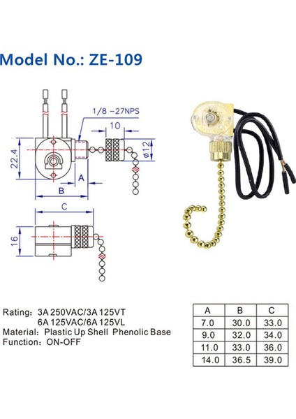 6 Paket Tavan Vantilatörü Işık Anahtarı ZE-109 Fan Anahtarı Tavan Çekme Zinciri Anahtarının Değiştirilmesi (Pirinç) (Yurt Dışından) fiyatları