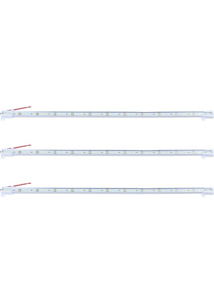 3x 50CM 12V 36 LED 5050 Smd Sert Şerit Bar Işığı Alüminyum Sert Sıcak Beyaz (Yurt Dışından)