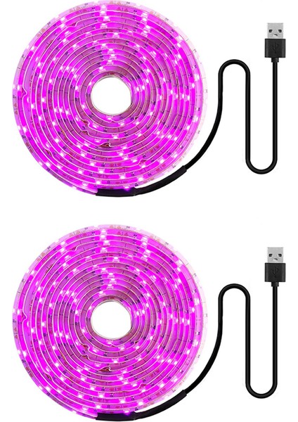 2x LED Büyümek Işık Tam Spektrum 5 V USB Büyümek Işık Şeridi 2835 LED Phyto Lambalar Sera Büyüyen Bitkiler Için 100 cm (Yurt Dışından) modelleri