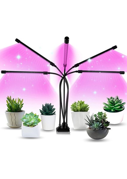 LED Büyümek Işık Zamanlayıcı Kısılabilir Tam Spektrum 5 Kafa Ampuller Esnek Klip Fito Lamba Fide Fito Lamba Ab Tak (Yurt Dışından) fırsatları