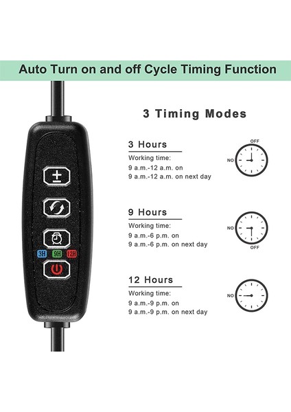 LED Büyümek Işık Zamanlayıcı Kısılabilir Tam Spektrum 5 Kafa Ampuller Esnek Klip Fito Lamba Fide Fito Lamba Ab Tak (Yurt Dışından) indirimleri