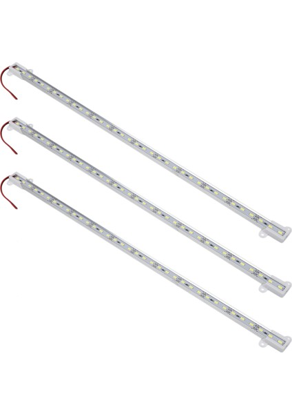 3x 50CM 12V 36 LED 5050 Smd Sert Şerit Bar Işığı Alüminyum Sert Beyaz (Yurt Dışından)