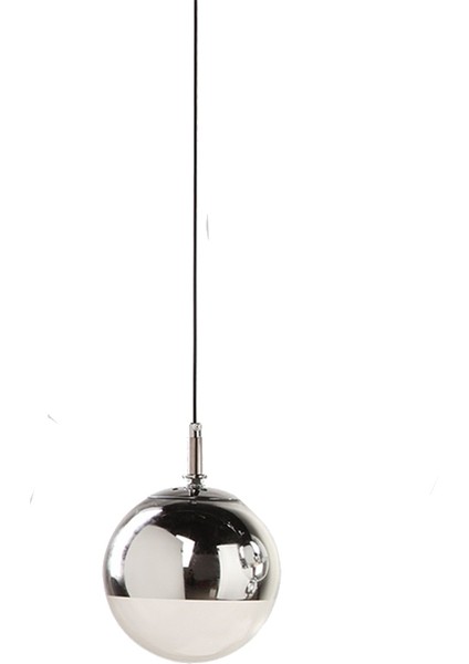 Modern Kolye Işıkları Gümüş Ayna Topu Hanglamp Cam LED Lamba Mutfak Oturma Odası Yatak Odası Süspansiyon Armatür (25 Cm) (Yurt Dışından) modelleri
