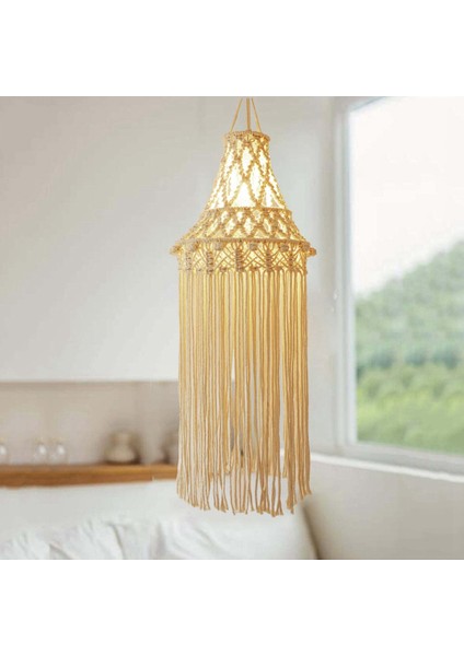 Makrome Abajur Asılı Kolye Aydınlatma Koruması Modern Ofis Yatak Odası Oturma Odası Kreş Yurt Odası Boho Ev Dekor (Yurt Dışından) fiyatları