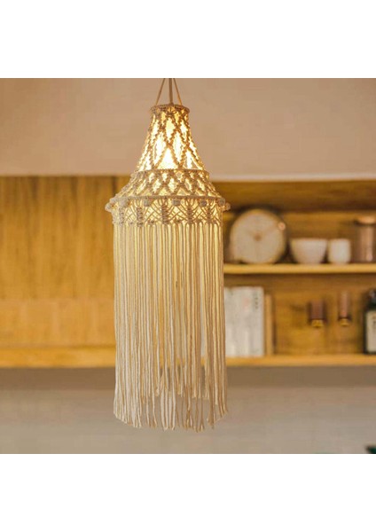 Makrome Abajur Asılı Kolye Aydınlatma Koruması Modern Ofis Yatak Odası Oturma Odası Kreş Yurt Odası Boho Ev Dekor (Yurt Dışından) modelleri