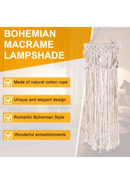 Avize Boho Dekor El Dokuma Charm Makrome Duvar Asılı Yaratıcı Ev Ranza Ev Dekorasyon Lamba Gölge Mandala (Yurt Dışından) indirimleri