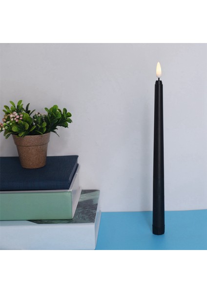 12 Uzaktan Cadılar Bayramı Konik Mum Paketi, Siyah Renkli Alevsiz Sahte Sütun Mumlar, Içeren Mumlar (Yurt Dışından) modelleri