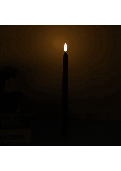 12 Uzaktan Cadılar Bayramı Konik Mum Paketi, Siyah Renkli Alevsiz Sahte Sütun Mumlar, Içeren Mumlar (Yurt Dışından) fırsatları