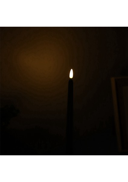 12 Uzaktan Cadılar Bayramı Konik Mum Paketi, Siyah Renkli Alevsiz Sahte Sütun Mumlar, Içeren Mumlar (Yurt Dışından) indirimleri