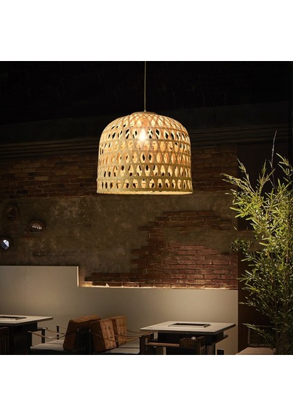 Dokuma Bambu Kolye Işık, Basit El Dokuma Kolye Işık, Yemek Odası Için Asılı Lamba Rattan Avize Kolye Işık (Yurt Dışından) fırsatları