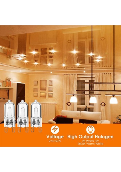 40 Adet G9 Halojen Ampuller, 60W Şeffaf Halojen Lambalar Kısılabilir, Avizeler, Kolyeler, Peyzaj Işıkları Için Sıcak Beyaz 2800K (Yurt Dışından) fiyatları