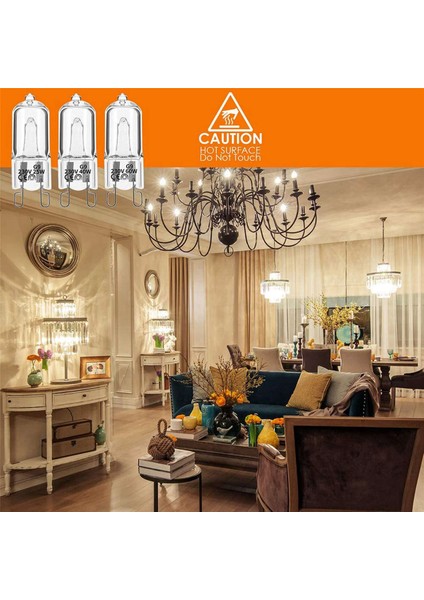 40 Adet G9 Halojen Ampuller, 60W Şeffaf Halojen Lambalar Kısılabilir, Avizeler, Kolyeler, Peyzaj Işıkları Için Sıcak Beyaz 2800K (Yurt Dışından) modelleri