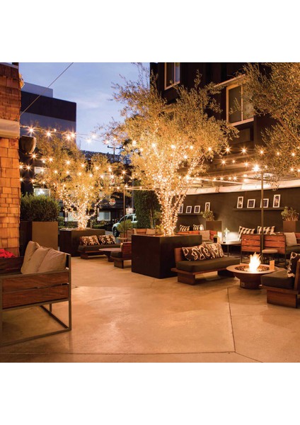 2x G40 Güneş Enerjili LED Işıklar 18FT Açık Veranda Küre Dize Işıklar Bistro Bahçe Dekorasyonu 1.5W 10 Ampuller (Yurt Dışından) indirimleri