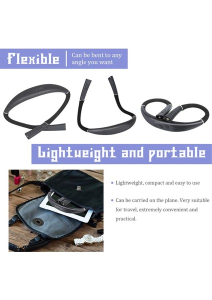 Yatakta Okumak Için Boyun Okuma Işığı Kitap Işığı Bükülebilir Silikon Kol Kamp Için LED Şarj Edilebilir Işık, Onarım-Gri (Yurt Dışından) fiyatları