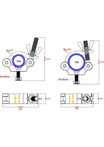Ağır Hizmet Tipi Sahne Aydınlatma Kelepçeleri, 660LB Alüminyum Işık Kelepçeleri Dj Aydınlatma Projektörü Par Işıkları Için Kafes Kelepçeleri, 4 Paket (Yurt Dışından) fırsatları